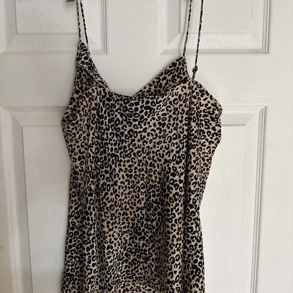 Nine West - Cowl Neck Leopard Print Tank Top w/Adj Straps - Picture 2 of 3